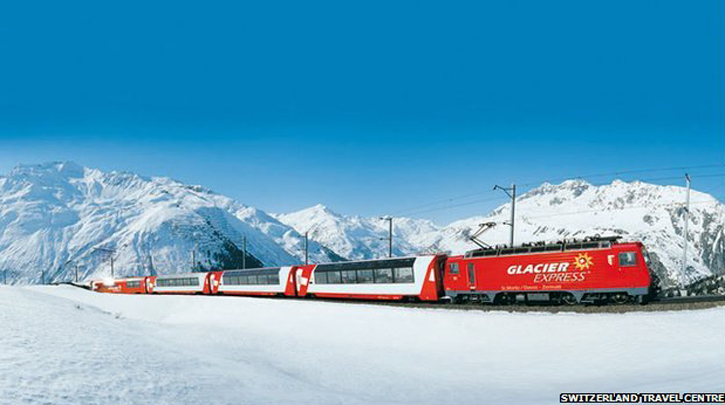 glacier snow train